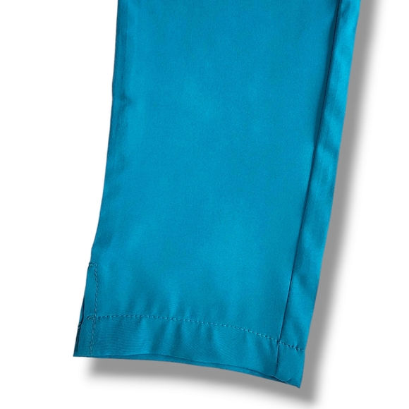 Flexxione Teal Medical Scrub Pants XS Multiple Pockets Straight Leg Confortable - Picture 14 of 16
